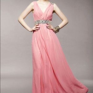 RJ Story Pink Floor length Dress Sz L
